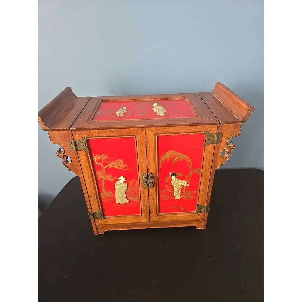 Oriental‎ Asian Jewelry Stirage Trinket Box Dyachenko Banco Peoples Republic VTG